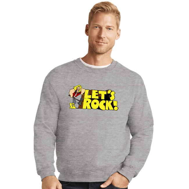 Secret_Shirts Crewneck Sweater, Unisex / Small / Sports Grey Let's Rock