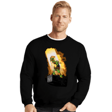 Load image into Gallery viewer, Secret_Shirts Crewneck Sweater, Unisex / Small / Black Last Slice Of Pizza
