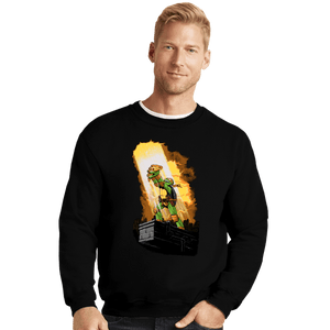 Secret_Shirts Crewneck Sweater, Unisex / Small / Black Last Slice Of Pizza