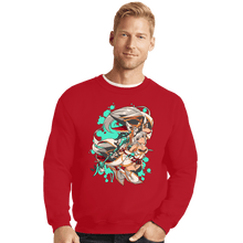 Load image into Gallery viewer, Daily_Deal_Shirts Crewneck Sweater, Unisex / Small / Red Water Blade
