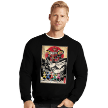 Load image into Gallery viewer, Daily_Deal_Shirts Crewneck Sweater, Unisex / Small / Black Rangers In Japan Woodblock
