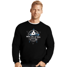Load image into Gallery viewer, Shirts Crewneck Sweater, Unisex / Small / Black Boldly into Space
