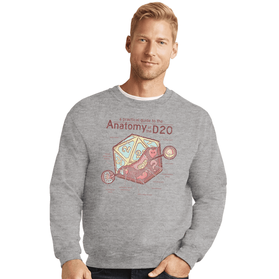 Shirts Crewneck Sweater, Unisex / Small / Sports Grey Anatomy Of The D20
