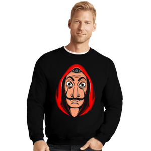 Shirts Crewneck Sweater, Unisex / Small / Black Mask