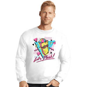 Daily_Deal_Shirts Crewneck Sweater, Unisex / Small / White Let's Plank!