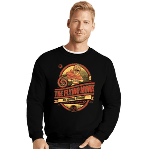 Daily_Deal_Shirts Crewneck Sweater, Unisex / Small / Black The Flying Monk