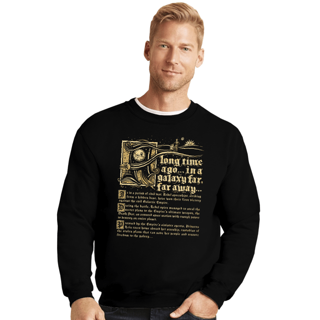 Daily_Deal_Shirts Crewneck Sweater, Unisex / Small / Black Illuminated Hope