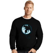 Load image into Gallery viewer, Shirts Crewneck Sweater, Unisex / Small / Black Moonlight Dragon Rider
