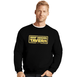 Shirts Crewneck Sweater, Unisex / Small / Black Nerf Herder Tavern