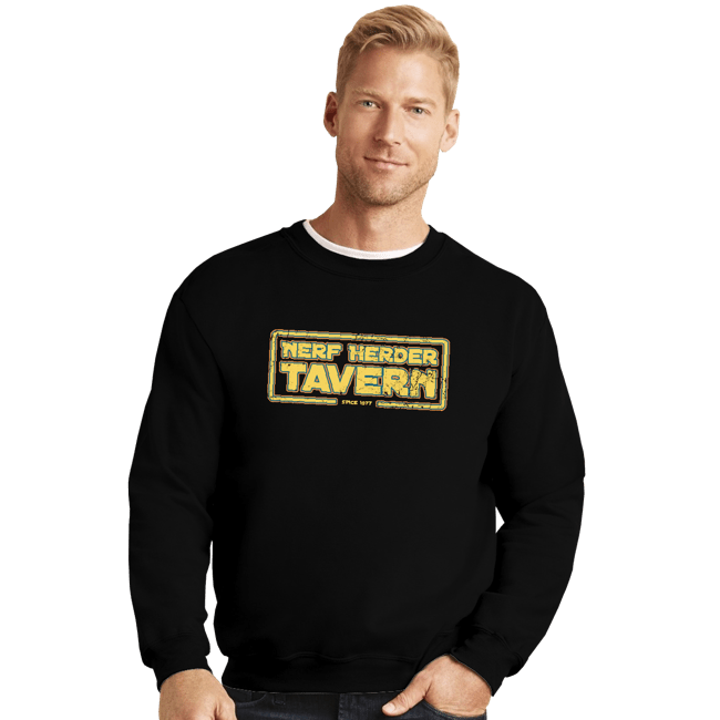 Shirts Crewneck Sweater, Unisex / Small / Black Nerf Herder Tavern