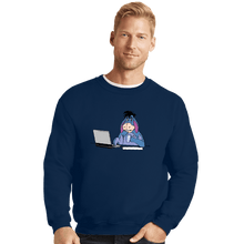 Load image into Gallery viewer, Shirts Crewneck Sweater, Unisex / Small / Navy Hide The Pain
