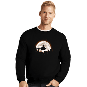 Shirts Crewneck Sweater, Unisex / Small / Black Moonlight Clouds