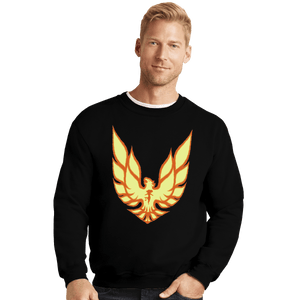 Shirts Crewneck Sweater, Unisex / Small / Black Dark Phoenix Firebird
