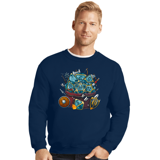 Shirts Crewneck Sweater, Unisex / Small / Navy Set Dice Roll