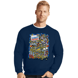 Secret_Shirts Crewneck Sweater, Unisex / Small / Navy Where's Kevin