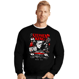 Daily_Deal_Shirts Crewneck Sweater, Unisex / Small / Black King Of Horror