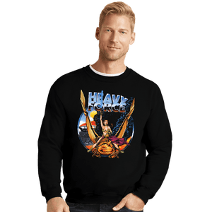 Daily_Deal_Shirts Crewneck Sweater, Unisex / Small / Black Heavy Force