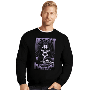 Secret_Shirts Crewneck Sweater, Unisex / Small / Black Respect The DM