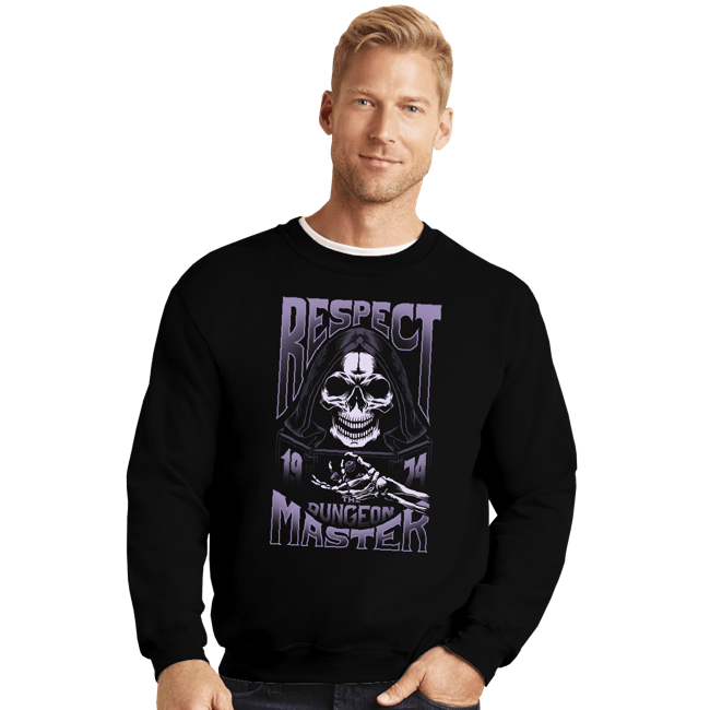 Secret_Shirts Crewneck Sweater, Unisex / Small / Black Respect The DM