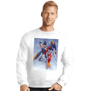 Daily_Deal_Shirts Crewneck Sweater, Unisex / Small / White Wing Zero Watercolor