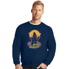 Load image into Gallery viewer, Shirts Crewneck Sweater, Unisex / Small / Navy Retro Evil Tentacle
