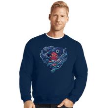 Load image into Gallery viewer, Shirts Crewneck Sweater, Unisex / Small / Navy Sea Heart
