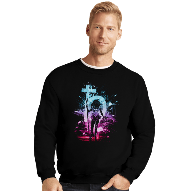 Shirts Crewneck Sweater, Unisex / Small / Black Saturn Storm