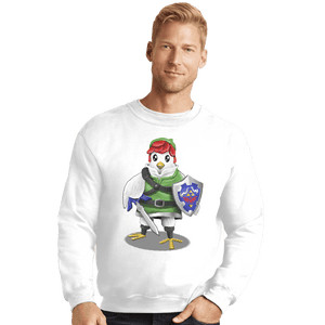 Shirts Crewneck Sweater, Unisex / Small / White Hyrule Chicken