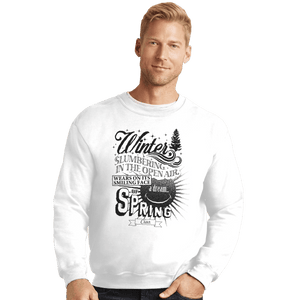 Shirts Crewneck Sweater, Unisex / Small / White Winter