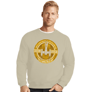 Shirts Crewneck Sweater, Unisex / Small / Sand Rebel Scum: Y-Wing Pilot