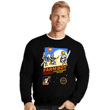 Load image into Gallery viewer, Daily_Deal_Shirts Crewneck Sweater, Unisex / Small / Black 8 Bit Farm Boy
