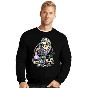 Daily_Deal_Shirts Crewneck Sweater, Unisex / Small / Black Rocker Elsa