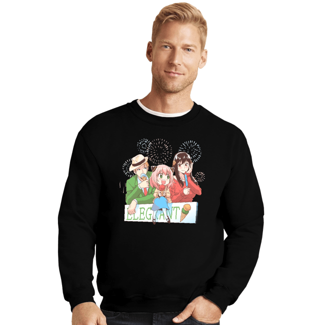 Secret_Shirts Crewneck Sweater, Unisex / Small / Black Spy x Icecream