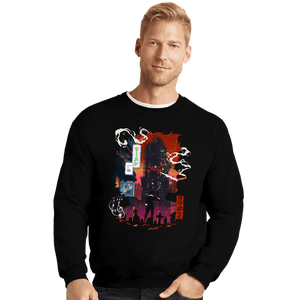 Daily_Deal_Shirts Crewneck Sweater, Unisex / Small / Black Jazz Drifter