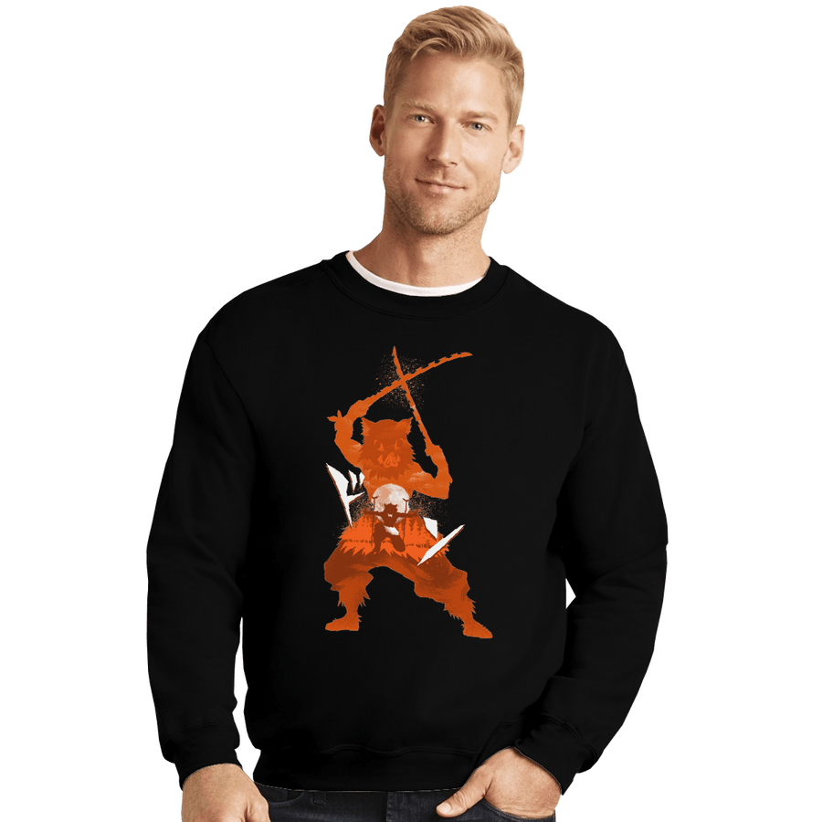 Shirts Crewneck Sweater, Unisex / Small / Black Inosuke Hashibira