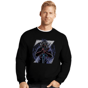 Daily_Deal_Shirts Crewneck Sweater, Unisex / Small / Black Hero's Shadow