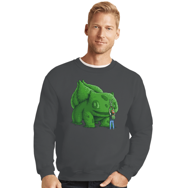 Shirts Crewneck Sweater, Unisex / Small / Charcoal Plant Type Monster