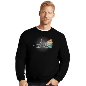 Shirts Crewneck Sweater, Unisex / Small / Black Dark Side Of The Hat