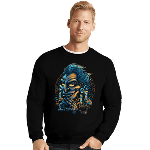 Daily_Deal_Shirts Crewneck Sweater, Unisex / Small / Black King Of The Underworld