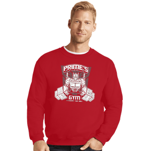 Shirts Crewneck Sweater, Unisex / Small / Red Prime's Gym