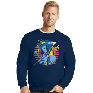 Shirts Crewneck Sweater, Unisex / Small / Navy Valentine