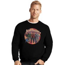 Load image into Gallery viewer, Daily_Deal_Shirts Crewneck Sweater, Unisex / Small / Black Scary Friends
