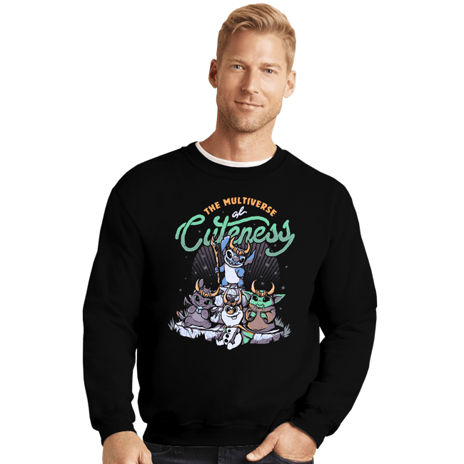 Shirts Crewneck Sweater, Unisex / Small / Black Multiverse Of Cuteness