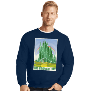 Shirts Crewneck Sweater, Unisex / Small / Navy Visit The Emerald City