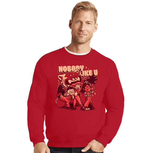 Daily_Deal_Shirts Crewneck Sweater, Unisex / Small / Red Nobody Like U