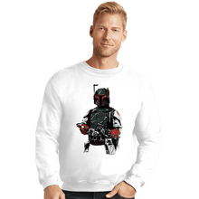 Load image into Gallery viewer, Shirts Crewneck Sweater, Unisex / Small / White Mandalorian Bounterhunter
