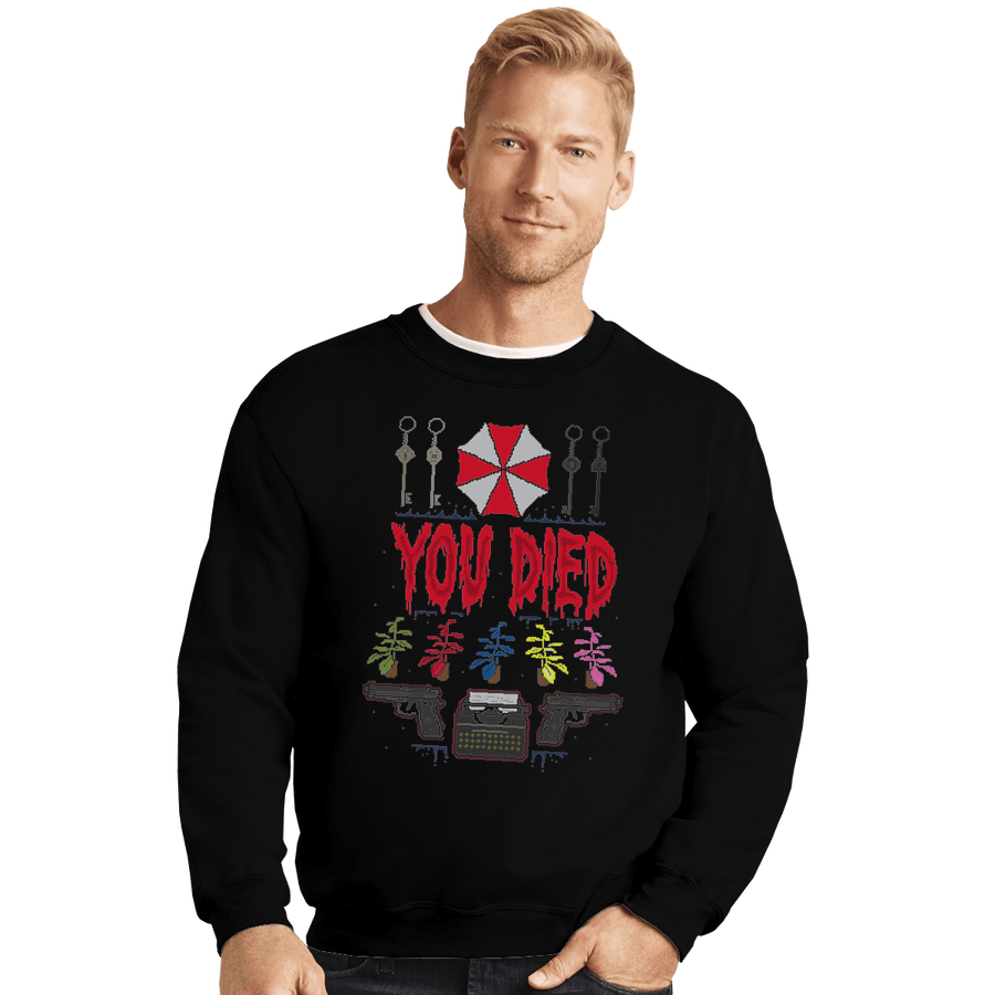 Shirts Crewneck Sweater, Unisex / Small / Black You Died