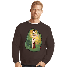 Load image into Gallery viewer, Daily_Deal_Shirts Crewneck Sweater, Unisex / Small / Dark Chocolate Leia And Jabba
