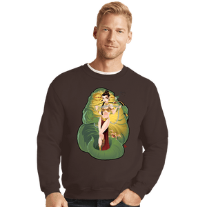 Daily_Deal_Shirts Crewneck Sweater, Unisex / Small / Dark Chocolate Leia And Jabba
