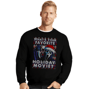 Secret_Shirts Crewneck Sweater, Unisex / Small / Black Holiday Scream